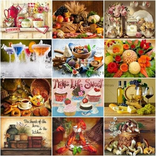 Diamond Painting 5D Embroidery Fruit Home Kitchen Decor Rhinestones Diamond Pictures Mosaic Cross Stitch Full Drill Art Scenic
