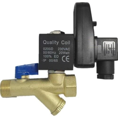 AC 220V 110V 1/2" DN15 OPT-B with Timer 2 Way Gas Tank Water Automatic Electronic Drain Valve Air Compressor