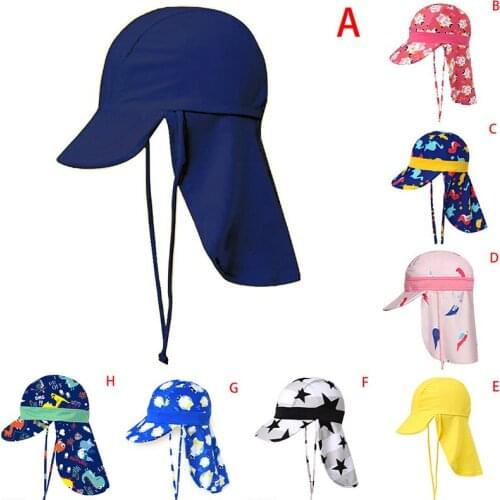 1pc Summer Cartoon Baby Kids Swimming Cap Sun Protection Beach Sun Hats Waterproof for Boys Girls Children Outdoor Hat