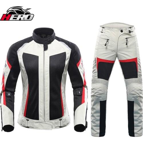 DUHAN Motorcycle Jacket Summer Motorcycle Pants Suit Jacket Moto Breathable Mesh Touring Motorbike Clothing Set for Women