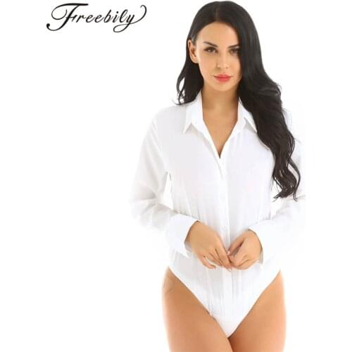 Freebily Women's Long Sleeve Bodysuits