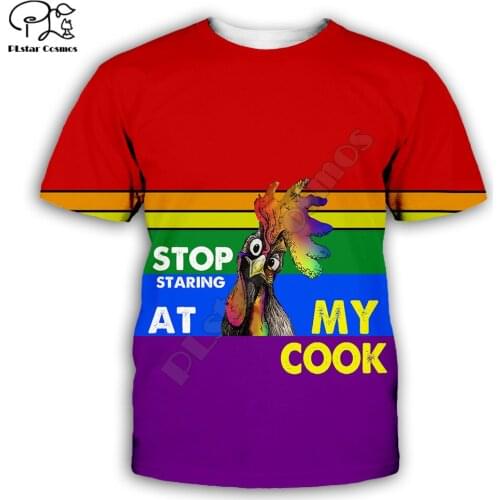 PLstar Cosmos Chicken pattern 3D Printed Men for women t shirt Harajuku summer Short sleeve shirt Casual T-shirt top style-1