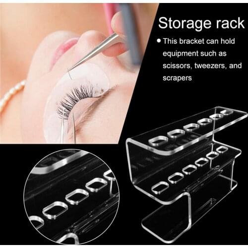 Beauty False Eyelashes Grafting Tweezers Acrylic Display Stand Storage Organizer Eyelash Extension Lashes Display Stand