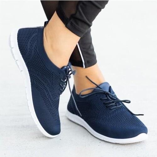 Women Sneakers Casual Shoes Comfortable Mesh Lace-Up Ladies Sport Shoes Wedges Chunky Womens Vulcanized Shoes Females Sneakers