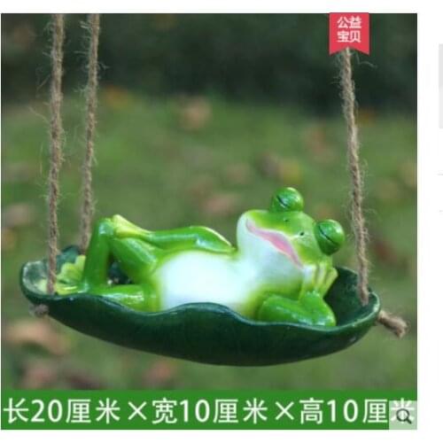 Frog little color rabbit golden rabbit swings little koala adorns cute animal sculpture Garden courtyard creative simulation
