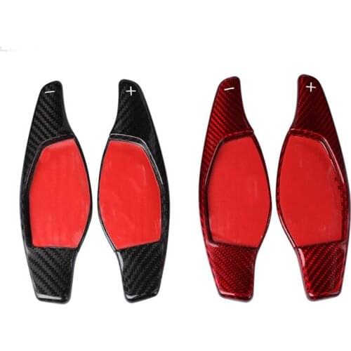 Fashion Decoration Carbon Fiber Car Steering Wheel Shift Paddle Extension For New Audi R8 2016 2017 2018 Car Stickers Covers