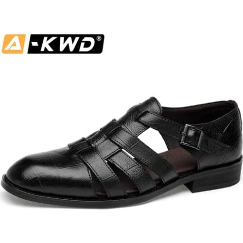 2020 Summer Loafers Men Moccasin Soft Slip on Causal Shoes Black Genuine Leather Sandals Men Shoes Male Footwear Comfort Shoes