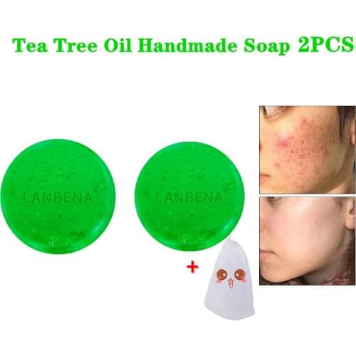 Handmade Soap Tea Tree Essential Oil Facial Cleansing Treatment Blackheads And Acne Moisturizing Anti-Aging Treat Acne