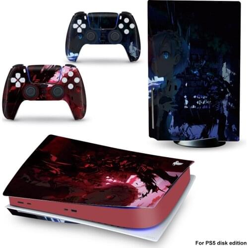 Night PS5 Standard Disc Edition Skin Sticker Decal Cover for PlayStation 5 Console & Controller PS5 Skin Sticker Vinyl