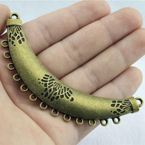 1pcs 95mm Charm Necklace Connector Necklace Connector For Jewelry Making Antique Silver Color Necklace Connector Charms