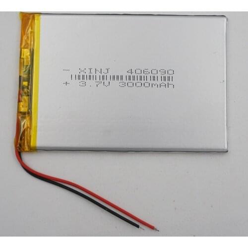 XINJ 3.7V 3000mAh Rechageable Lithium Polymer LiPo Battery 406090 For GPS E-book PAD MID Power bank Music player Phone Tablet PC