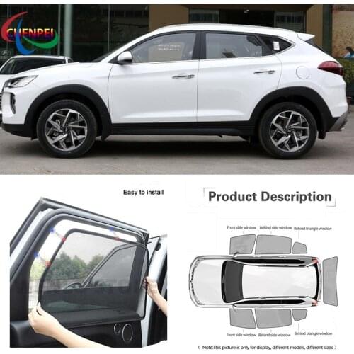 For Hyundai Tucson Car Full Side Windows Magnetic Sun Shade UV Protection Ray Blocking Mesh Visor Car Decoration Accessories