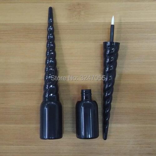 Protable Professional Women Eye Makeup Tools, Empty Black Eyeliner Tubes, Plastic Eyelashes Growth Liquid Refillable Containers