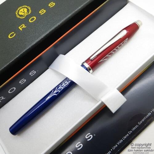 Cross Spider Man AT0085D-106 Century2 Roller Red Blue Lacquer-Rhodium | Cross Pen | İsme Special Pen