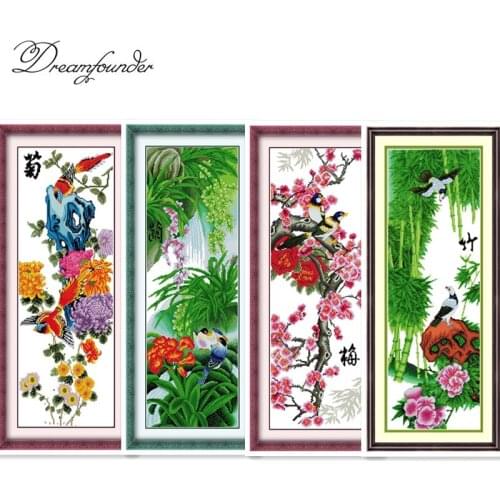 Seasonal views cross stitch kit aida 14ct 11ct count printed canvas stitches embroidery DIY handmade needlework