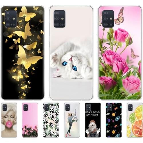Silicon Phone Case For Samsung Galaxy A51 Soft TPU Transparent Back Cover For Samsung A51 A515 Case 6.5inch Protect Coque bumper