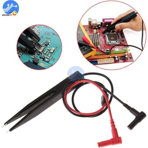 SMD Inductor Test Clip Probe Tweezers for Resistor Multimeter Capacitor Meter Clip Probe For SMD Components Measure High Quality
