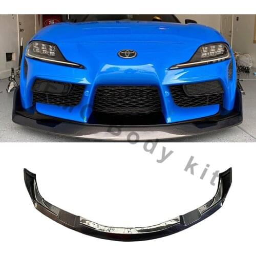 Carbon fiber front bumper spoiler, for Toyota Supra A90 A91 MK5 2019 UP, car style