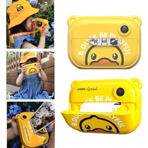 Kids Instant Thermal Printer Camera HD Camera Photo Printer Dual Lens with LED Flash IPS Screen Video Children Gift DIY Sticker