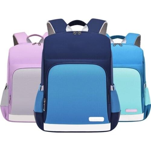 2021 New Waterproof Primary Girls Boys School Bag Kids Children Patchwork Big Capacity Reflective School Backpack