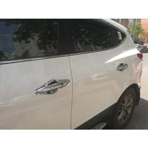 High quality New Chrome Car Side Door Handle Cover Trim With SMART Keyhole For Hyundai IX35 Tucson 2010-2017