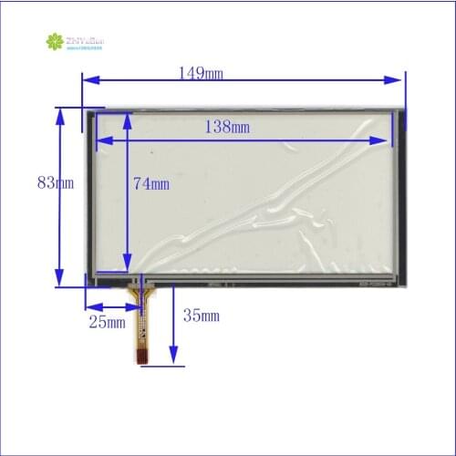 ZhiYuSun XWT651 149mm*83mm this is compatible NEW 6inch 4 line For Car DVD touch screen panel 149*83 width 83 mm length 149 mm