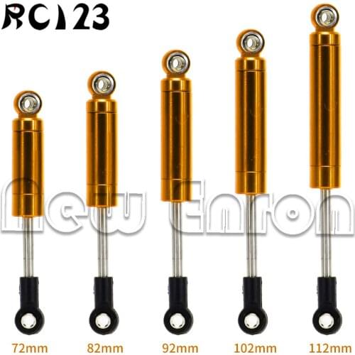 Gold Aluminum 72-112MM Int Shock Absorber Damper 1/10 RC Tamiya Kyosho Axial HPI Crawlers Car Trucks CC01 SCX10