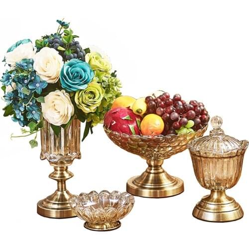 Zq Light Luxury European American Model House Home Living Room Coffee Table Vase Set Decorations