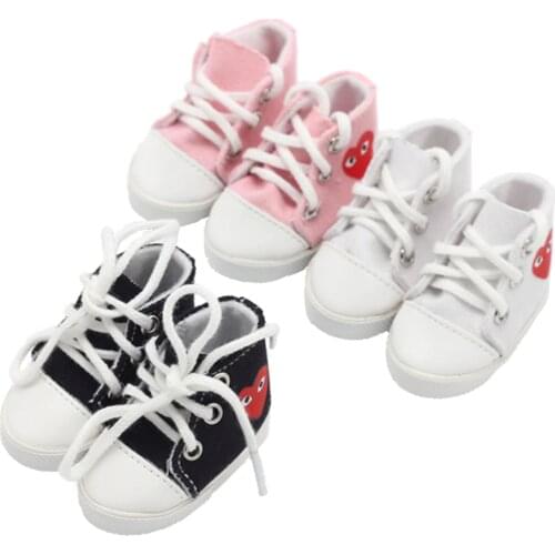 1 Pair 5.5*2.8cm Canvas Shoes For 14.5inch baby girl BJD Doll Fashion EXO Dolls Shoes for Russian DIY handmade Doll Accessories