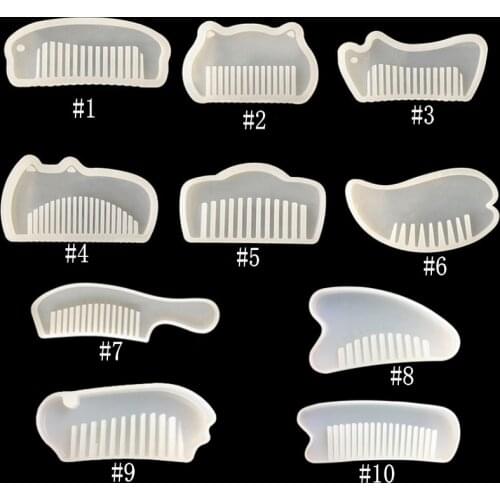 1pc Comb Mirror Liquid Crystal Epoxy Resin Silicone Mold Jewelry Fillings Accessory DIY Charms Handmade Cabochon Mould Craft