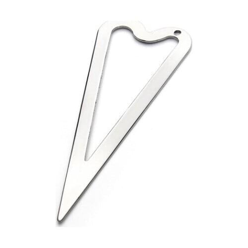 10pcs/lot 23mm*63mm stainless steel Connector Metal Alloy Pendant For DIY bracelet Jewelry Making ch5d