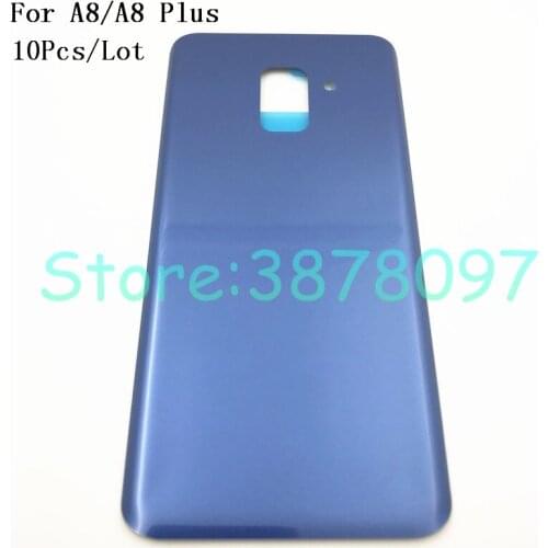10Pcs For Samsung Galaxy A8 2018 A530 A530F A8+ A8 plus A730F A730 A730FD Back Battery Cover Rear Glass Housing Case+adhesive