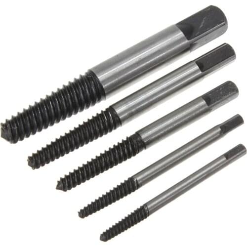 5Pcs Steel Broken Speed Out Damaged Screw Extractor Drill Bit Guide Set Broken Bolt Remover M3-M18 Set