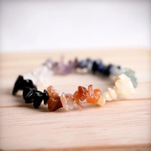 Irregular Chips Natural Stone Amethysts Bracelet Asymmetry Beads Crystal Quartz Gravel Stretch Bracelets Bangles for Women Girls