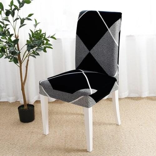 Waterproof Chair Covers Geometry Stretch Elastic Chair Cover for Dining Room Office Wedding Banquet Party 1/2/4/6PCS