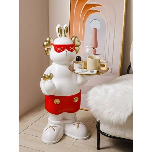 Home Decor Bear Statues Multifunctional Figurines Living Room Fashionable Large Landing Tray Storage Ornaments Room Decor Gifts