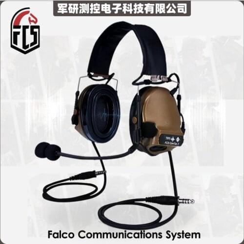 FMA&FCS Dual-pass C3 COMTAC3 Pickup Noise Reduction Tactical Hunting Headset Shooting Protection Earmuffs Walkie Talkie Earphone