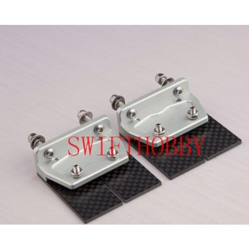 Carbon&Aluminum Trim Tab Adjustable 45mm X 42mm 1 pair For RC Boat