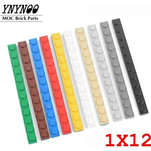 20Pcs/lot Brick Plate 1x12 MOC 60479 Building Blocks Bricks Plates Parts Compatible with 43273 DIY Educational Toys Children