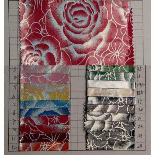 Laser Symphony flowers quality PU leather/ Holographic leather/ for Bags, gloves, shoes, belts, clothing, furniture/ wholesale