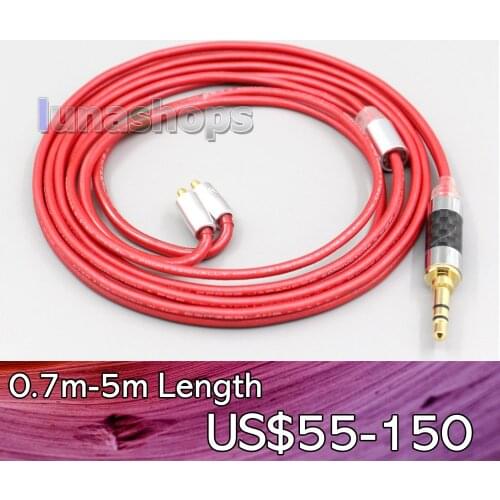 LN006684 4.4mm XLR 2.5mm 3.5mm 99% Pure PCOCC Earphone Cable For Dunu T5 Titan 3 T3 (Increase Length MMCX)