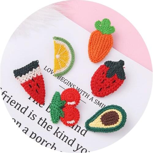 Fruit Fashion Hairpins For Girls Knitted Mini Headband Korean Ins Girls Twist Knitting Hair Clip Baby Girls Hair Accessories