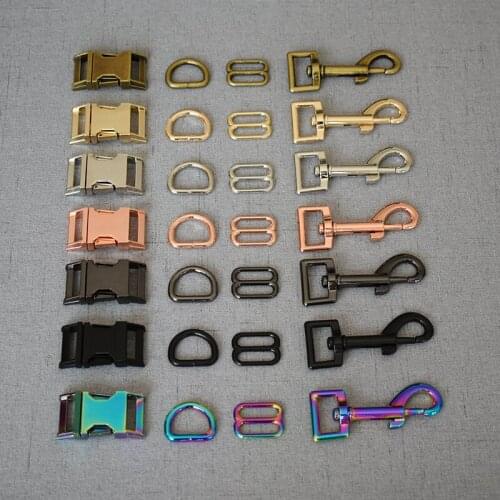 50 Set 15mm 20mm 25mm 32mm Hardware Accessories Slider Adjustable Buckle Handbag Strap Slider Adjuster Belt Buckles Clasp 4S-BXK