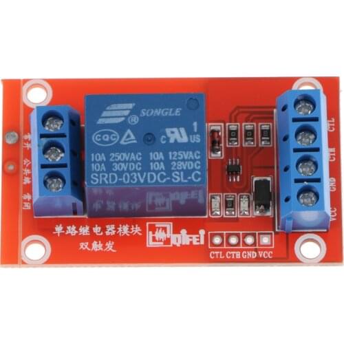 3v 1CH Channel Relay Module Interface Board with Optocoupler LED 10A