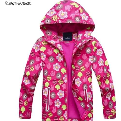 Teenager Boys Girls Polar Hiking Jacket Kids Hoodies Raincoat Outdoor Mountaineer Tops Windbreakers Jackets Waterproof Coats T2