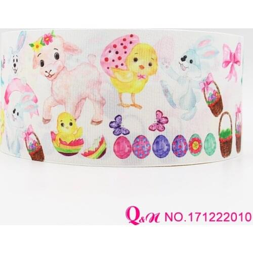 Q&N Ribbon 16mm 22mm 25mm 38mm 50mm 75mm Cartoon Chick Dog Animals Webbing ribbon DIY 50yards/roll For Hair Tie Free Shipping