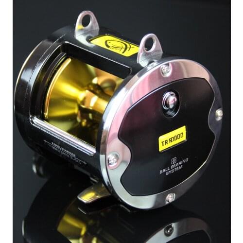 RoseWood Saltwater Fishing Reel 8 Bearings 3.4:1 Trolling Drum Reels Max Drag 25kg Round Baitcasting Reel Cast Drum Wheel