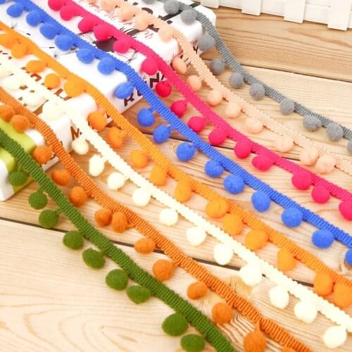 Wool Ball Lace Color Nylon Plush Decoration Small Pompoms Diy Decoration Border Luggage Curtain Clothes Match