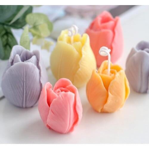 Rose Flower Silicone Candle Molds Resin Clay Soap Mold Gumpaste Chocolate Fondant Cake Decorating Tools Kitchen Bakin