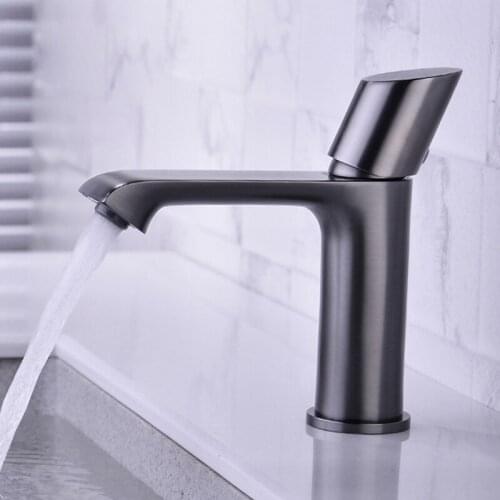 Bathroom Basin Faucet Black Oil/Chrome/Gun Color Brass Unique Design Sink Mixer Tap Hot and Cold Water Basin Faucets